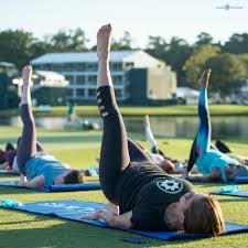 Flyer for Pilates in The HIVE Pollinator Garden