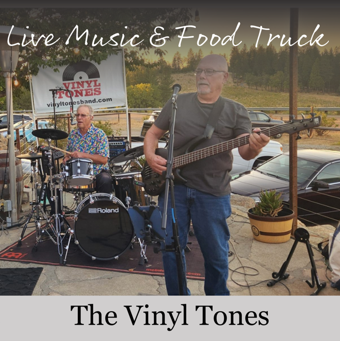 Flyer for Live Music & Food Truck with The Vinyl Tones & Fry Boys