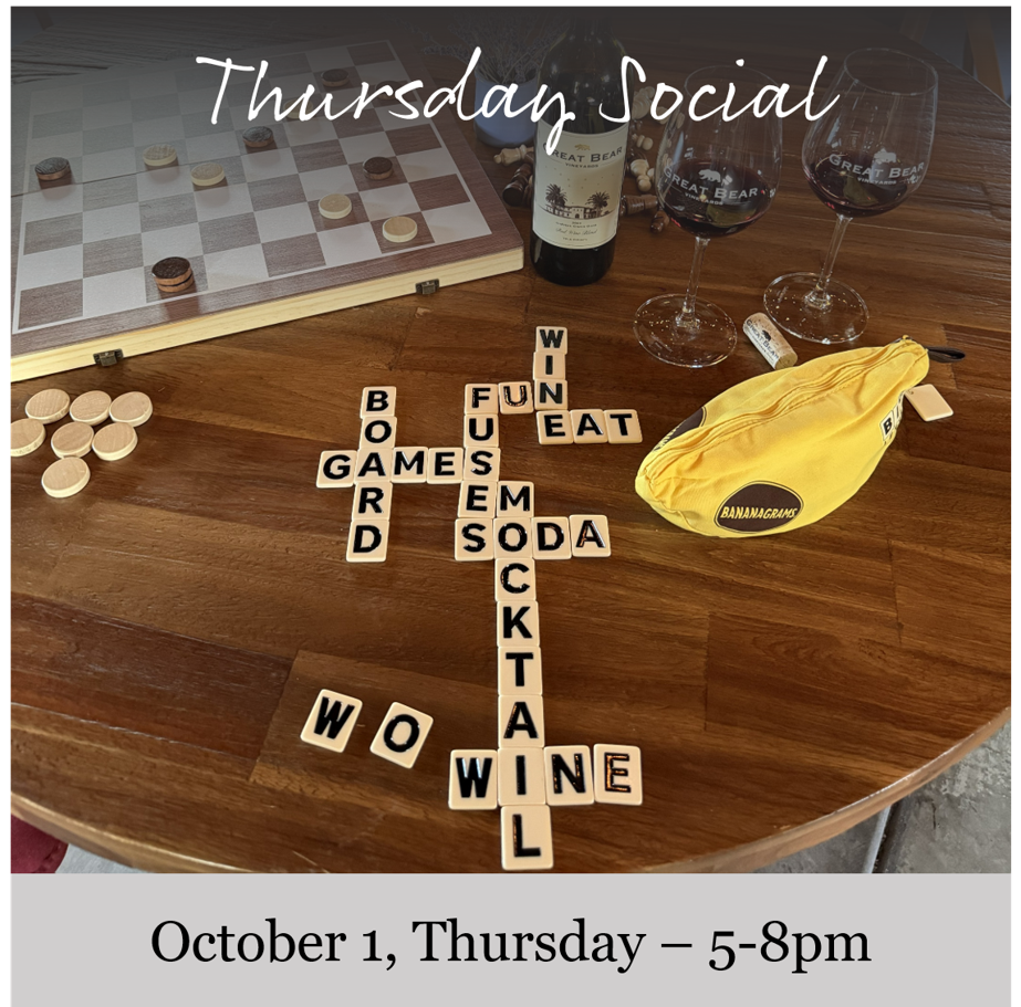 Flyer for Thursday Social