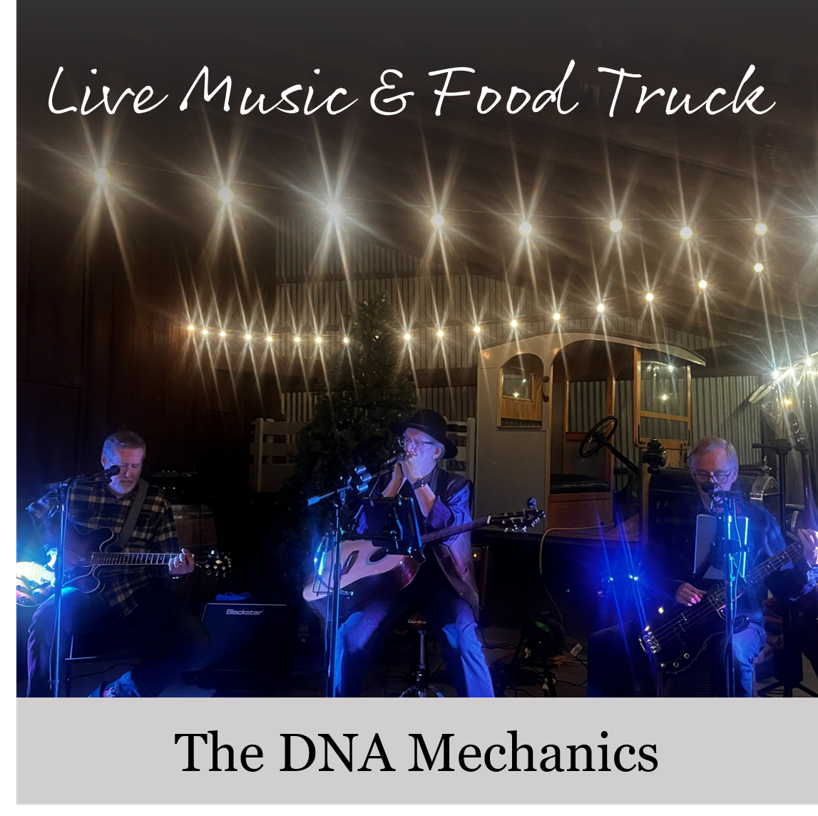 Flyer for Live Music & Food Truck
